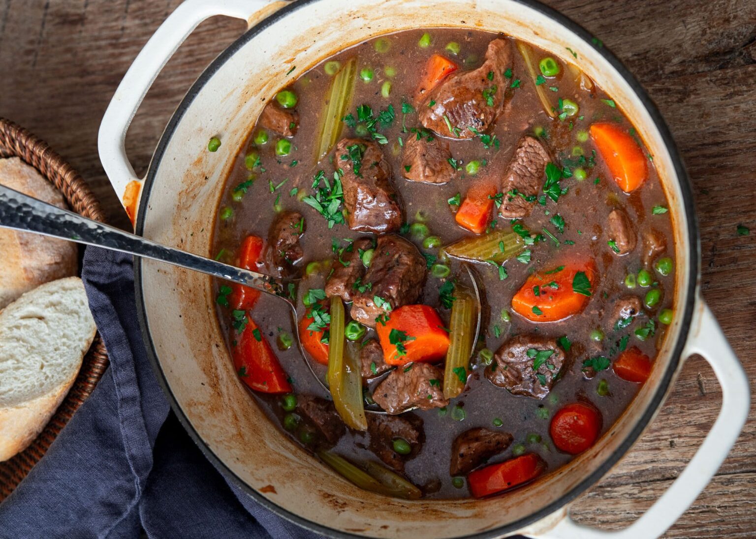 Hearty and Tender Old Time Beef Stew
