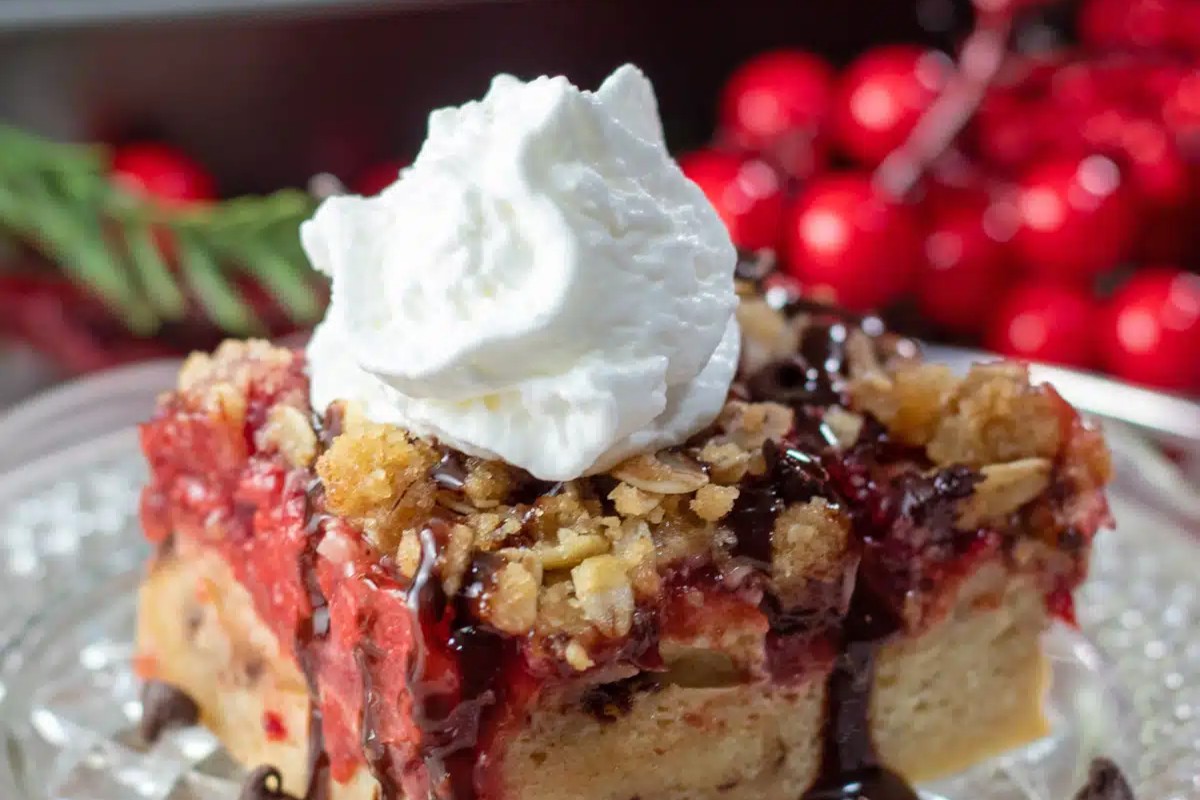 Panettone Cherry French Toast Casserole
