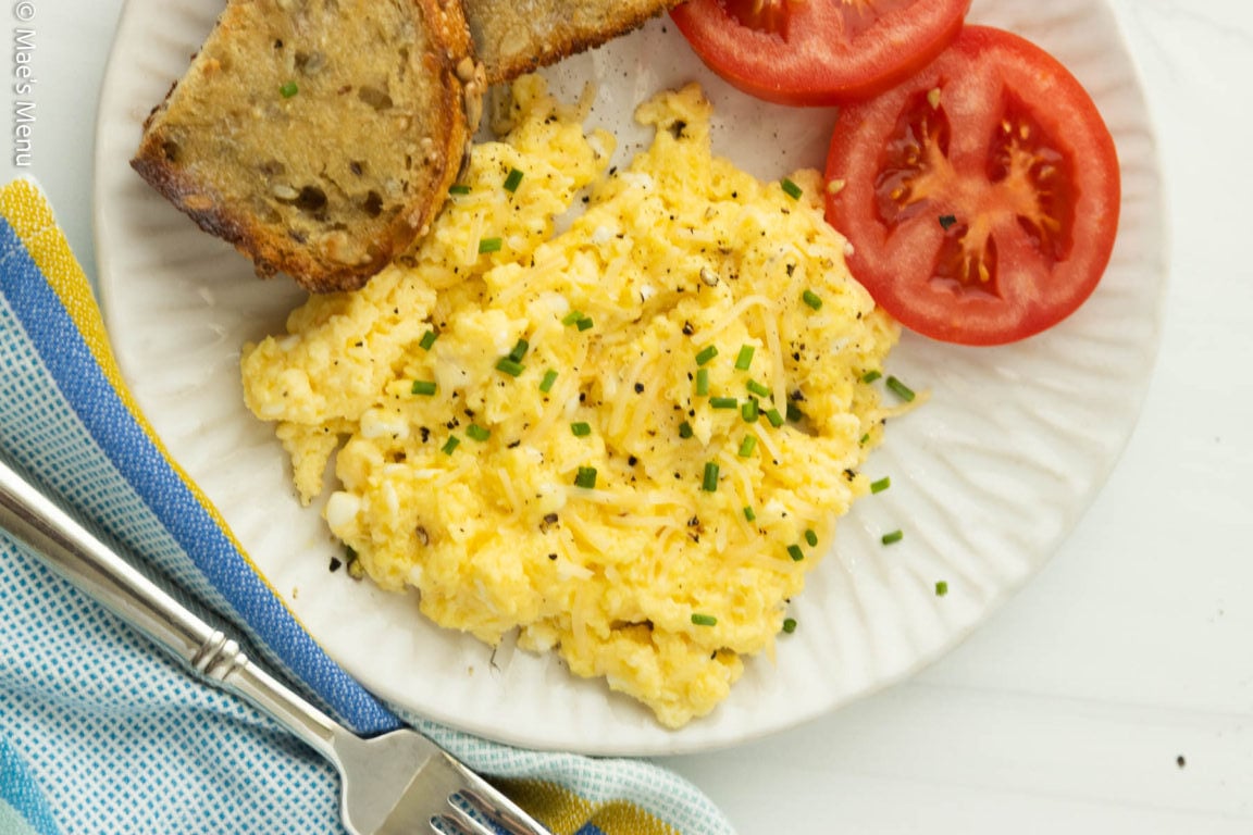 Scrambled Eggs with Cottage Cheese.