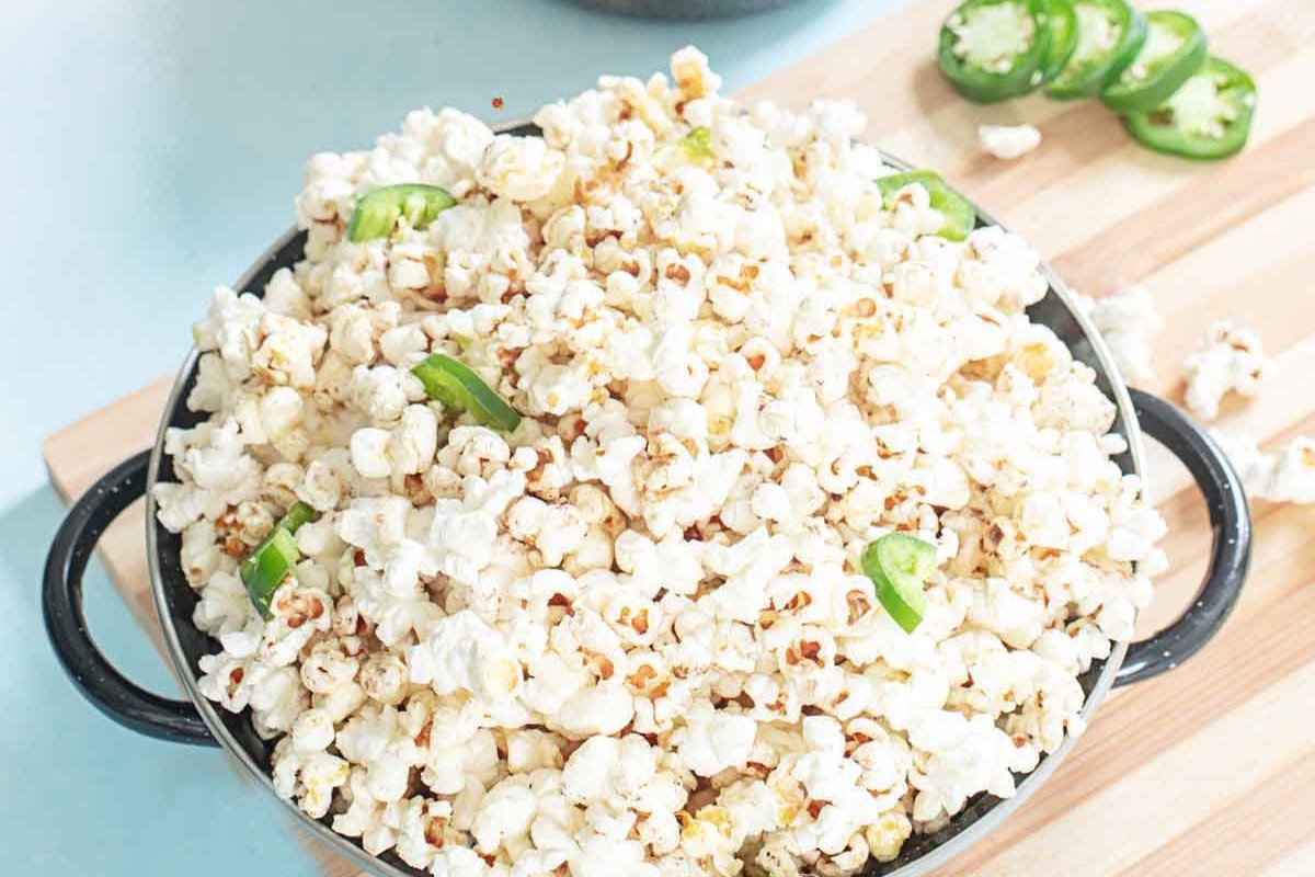 Jalapeno Popcorn Recipe Made on the Stovetop
