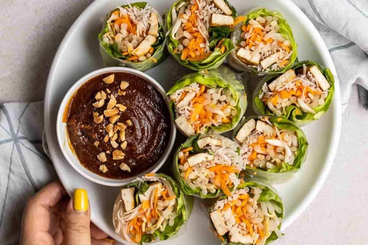 Vegan Tofu Rice Paper Rolls
