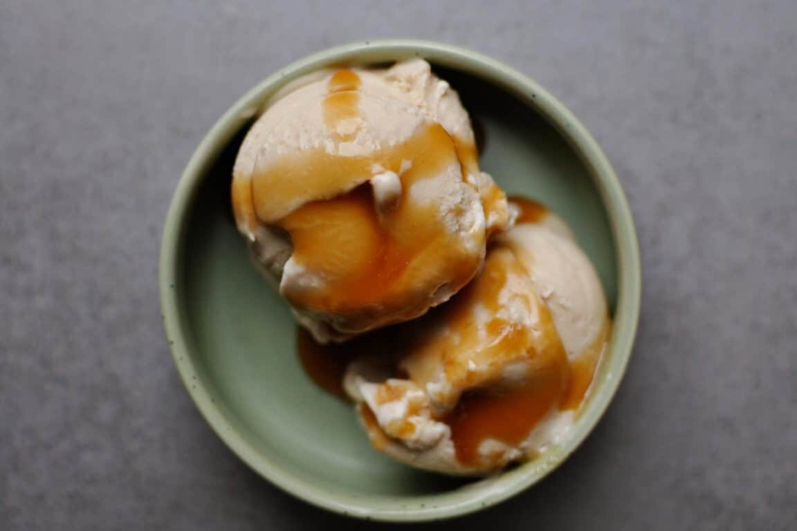 Rich and Creamy Vegan Salted Caramel Ice Cream