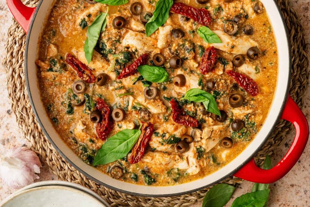 Dairy Free Sun-Dried Tomato Chicken with Spinach