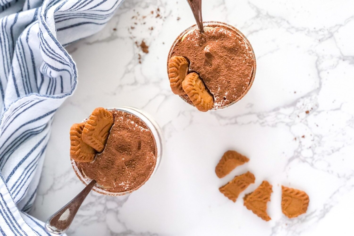 No Bake Biscoff Tiramisu Cups with Greek Yogurt & Mascarpone
