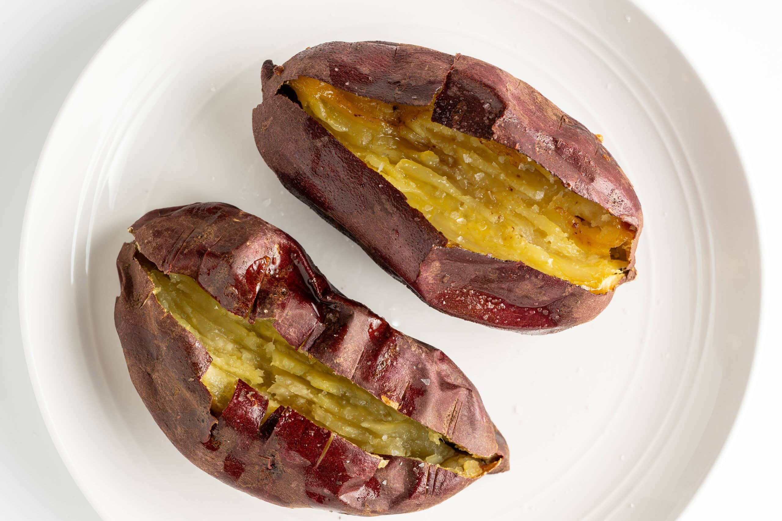 Baked Murasaki Sweet Potato Recipe (Japanese Sweet Potatoes)