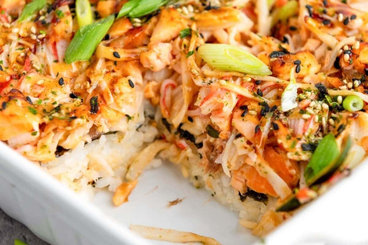 Salmon Sushi Bake
