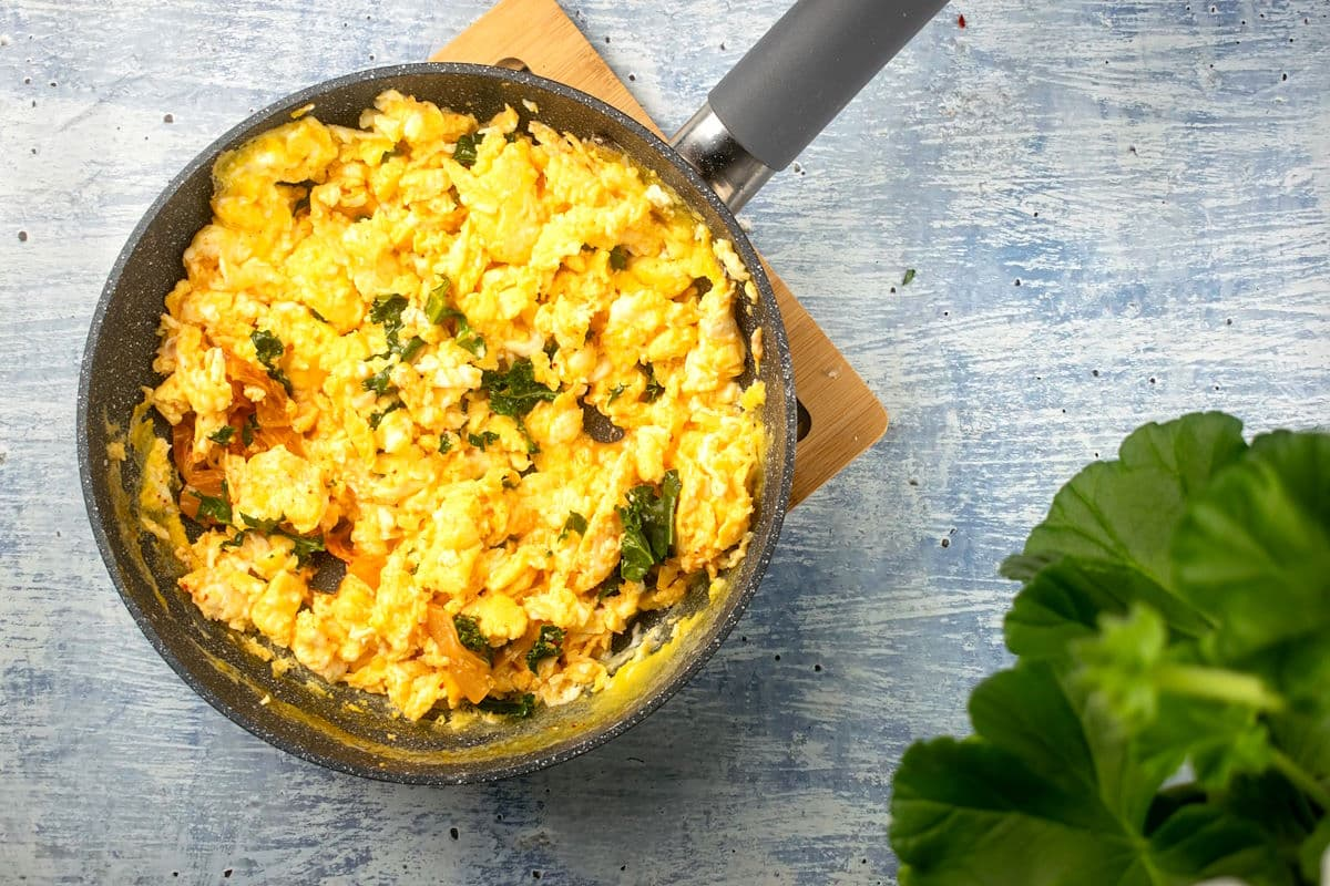 Kimchi Scrambled Eggs
