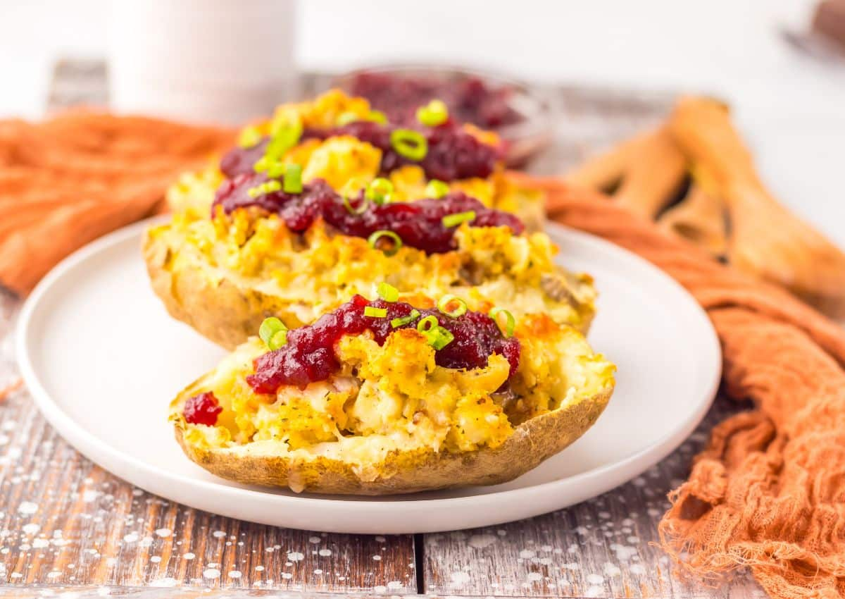 Thanksgiving Stuffed Potato Skins