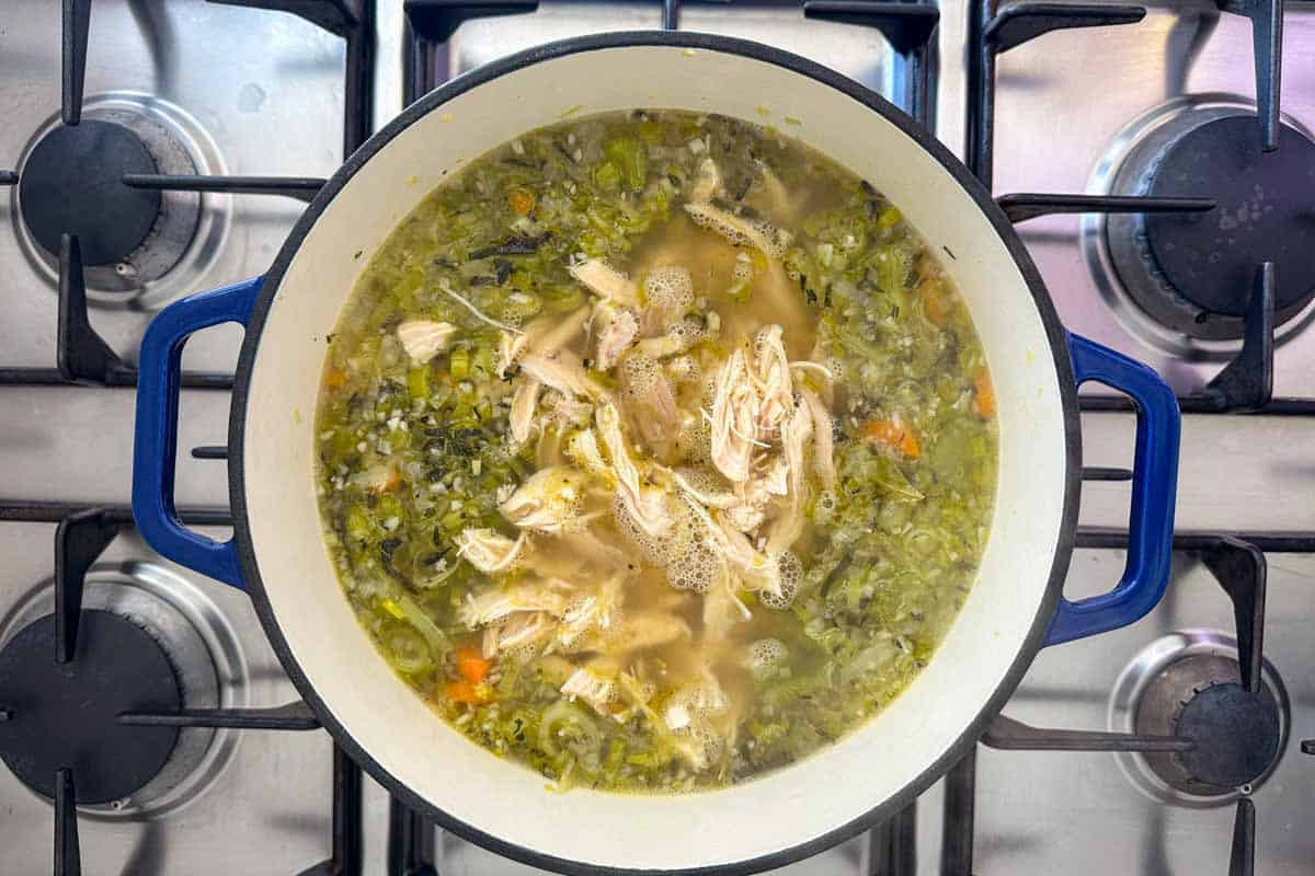 Rotisserie Chicken Orzo Soup
