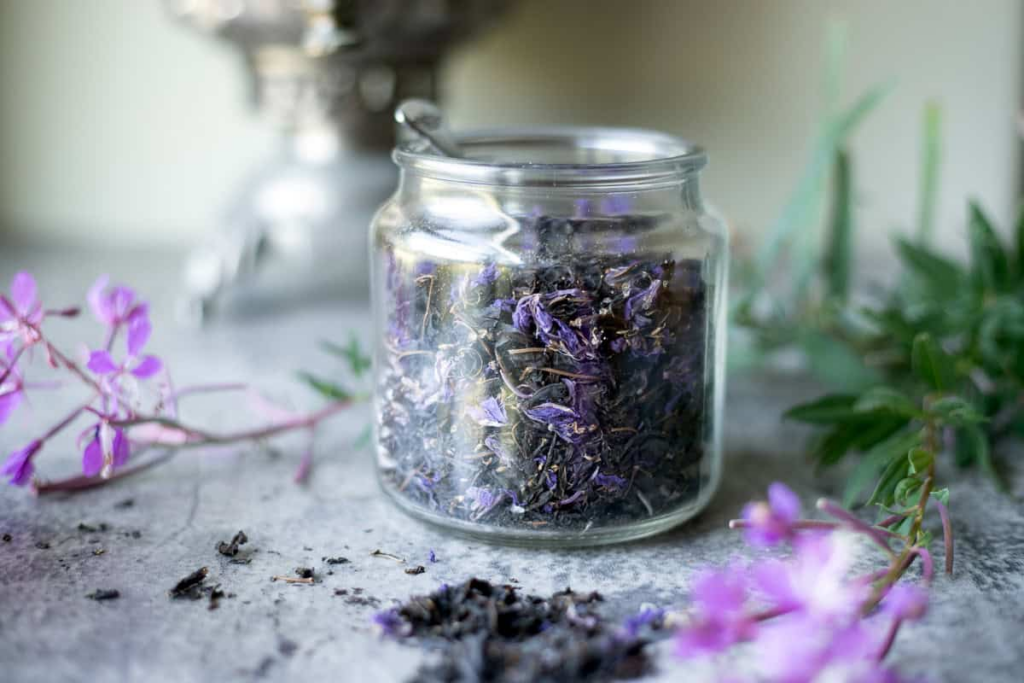 A jar of Russian Fireweed Tea (Ivan Tea)