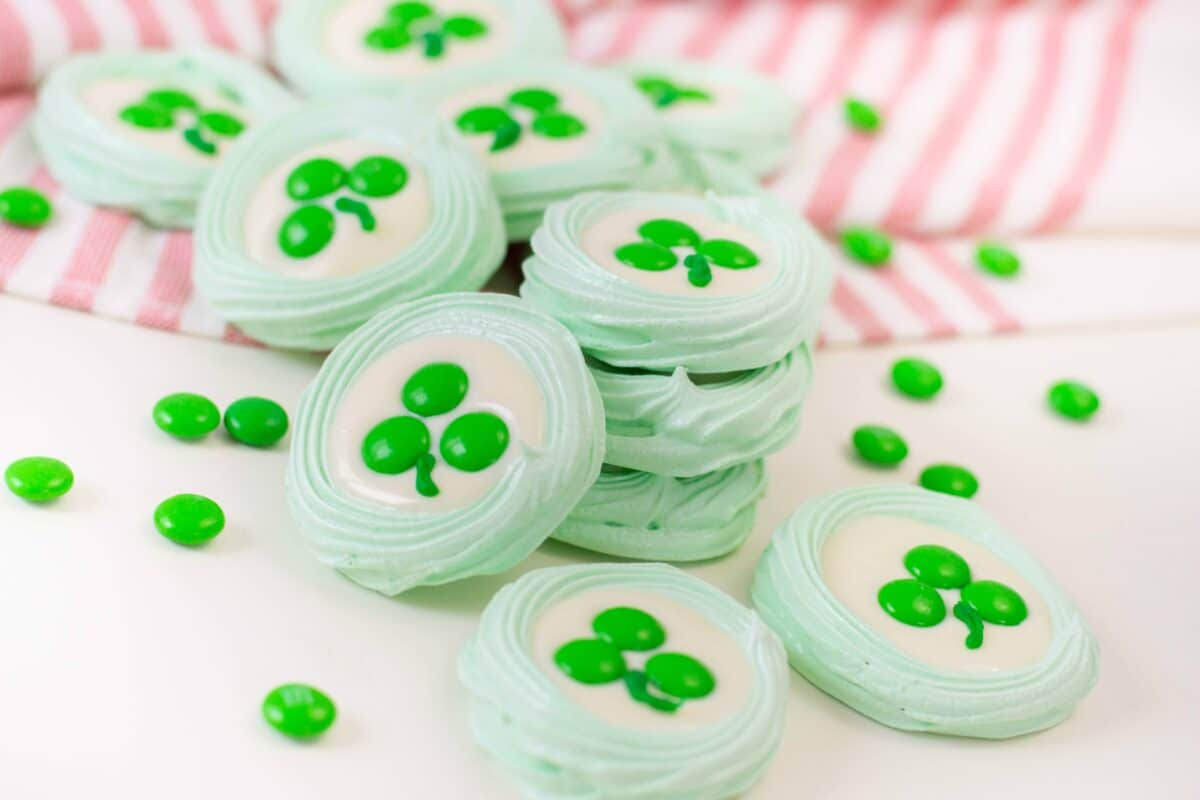 St. Patrick’s Day Meringue Cookies
