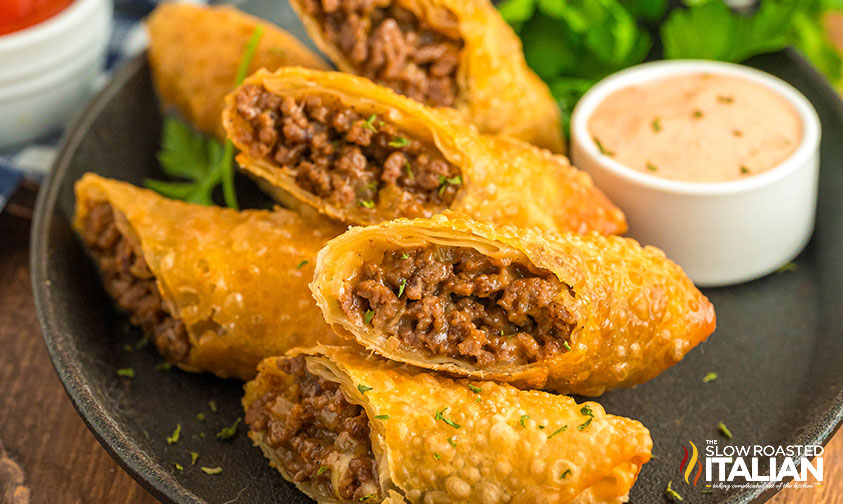 Cheeseburger Spring Rolls (Cheesecake Factory Copycat)
