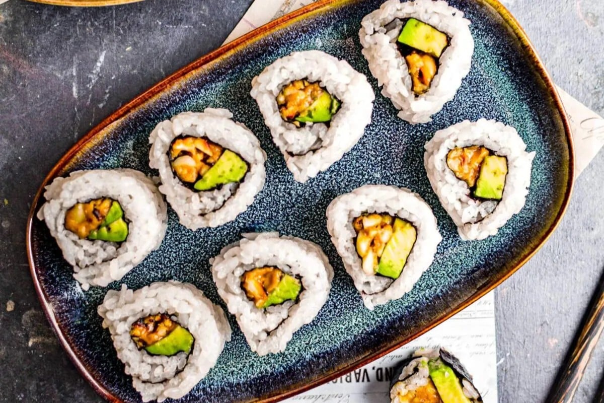Peanut Avocado Rolls, Uramaki
