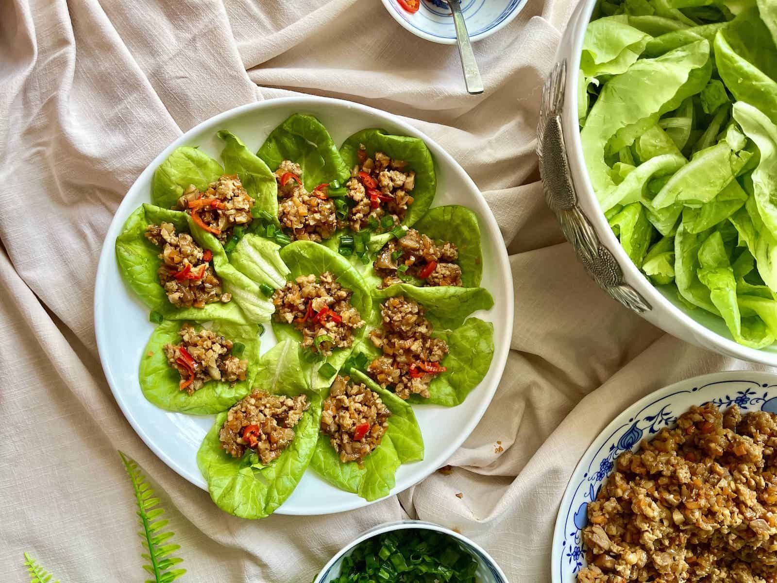 Vietnamese Chicken Lettuce Wraps (25 min)
