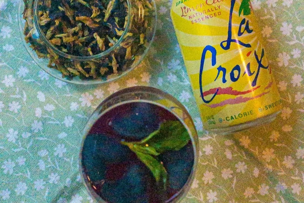 Simple Purple Basil Lemonade with Butterfly Pea Tea & Electrolytes
