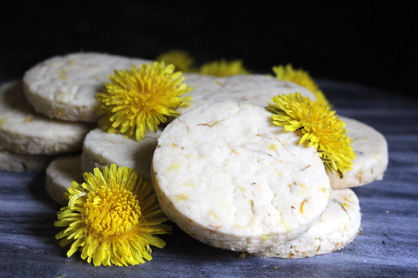 Dandelion Shortbread Cookies

