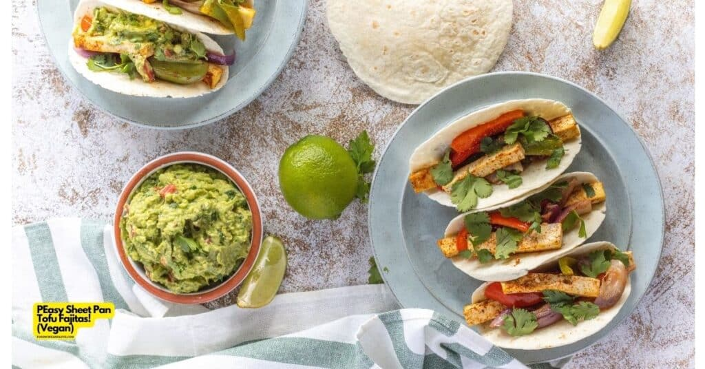 Easy Tofu Sheet Fajita Pans (Vegan Meddiet)