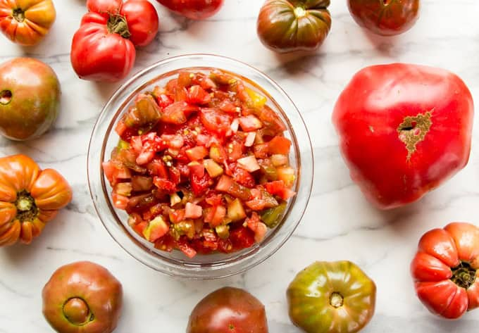 No Peel Homemade Salsa Recipe for Tomatoes (Canning)
