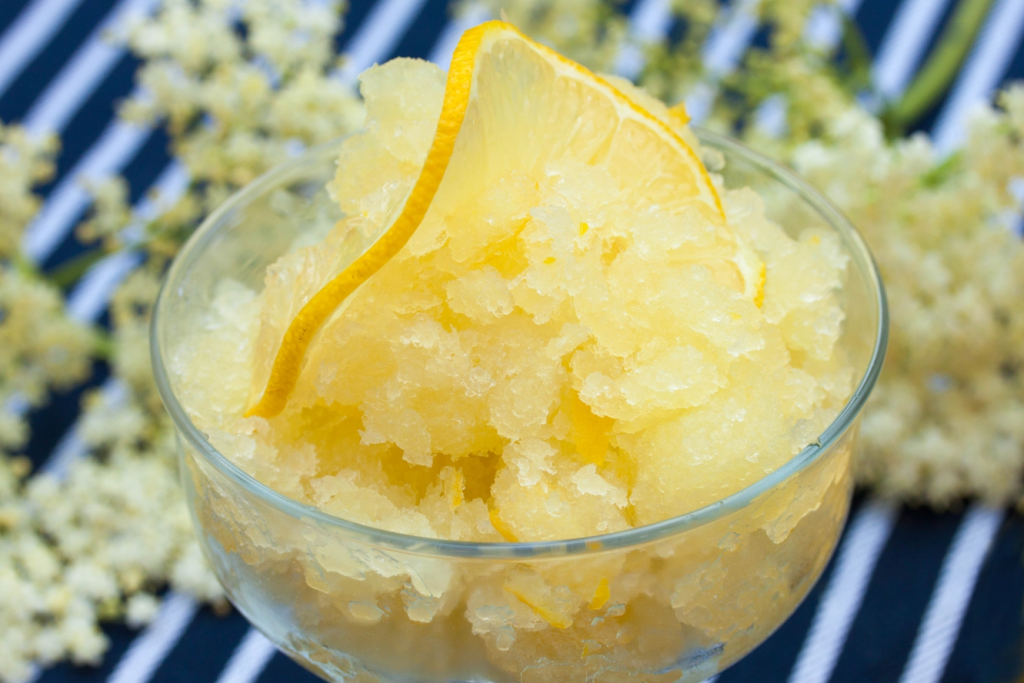 Elderflower Granita With Honeydew Melon