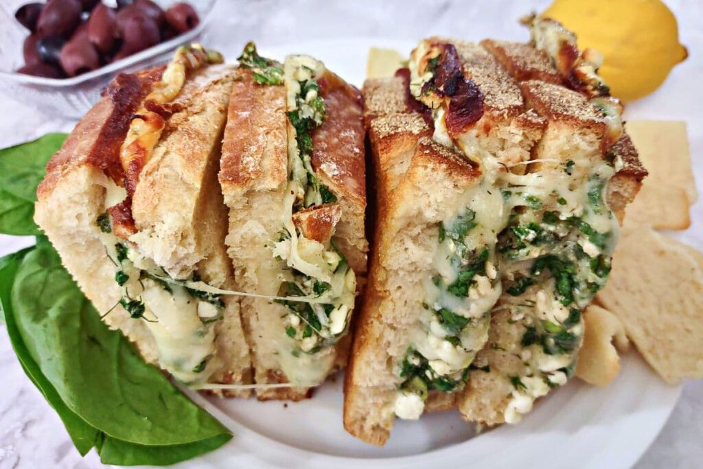Gourmet Spanakopita Grilled Cheese: Air Fryer Greek Flavors
