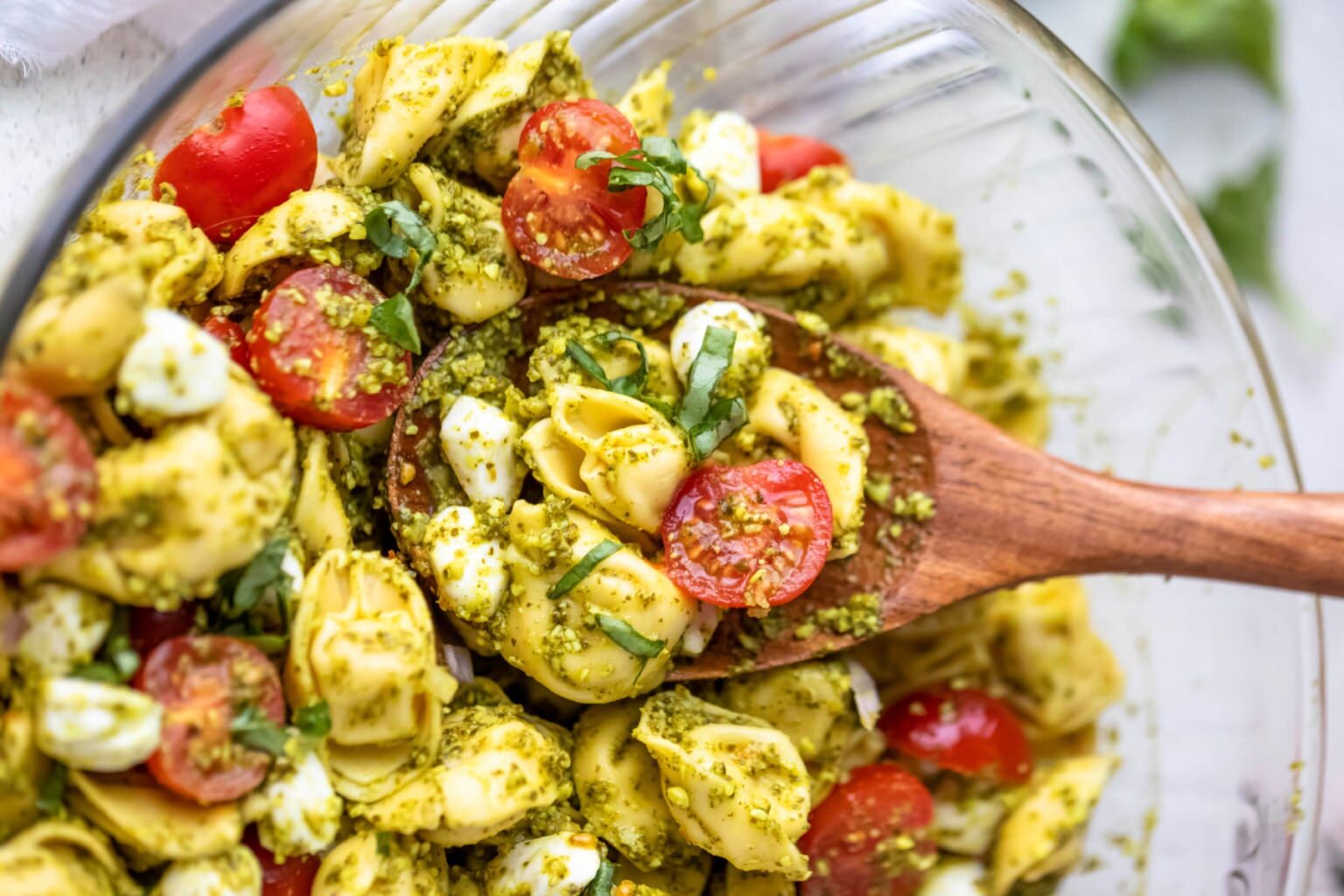 Pesto Tortellini Pasta Salad