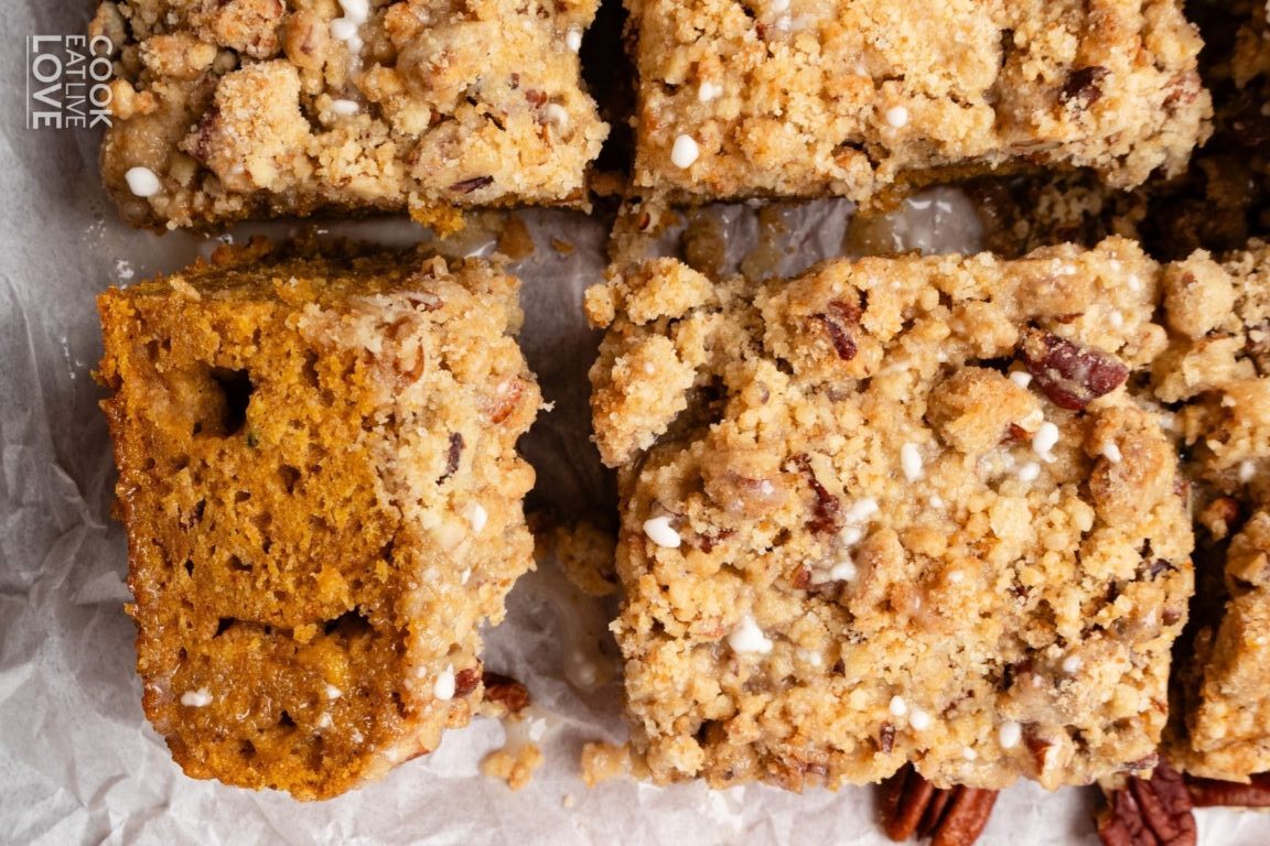 Pumpkin Coffee Cake with Maple Glaze
