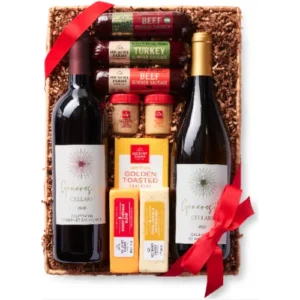 Product image of Hearty Bites & Wine Gift Basket