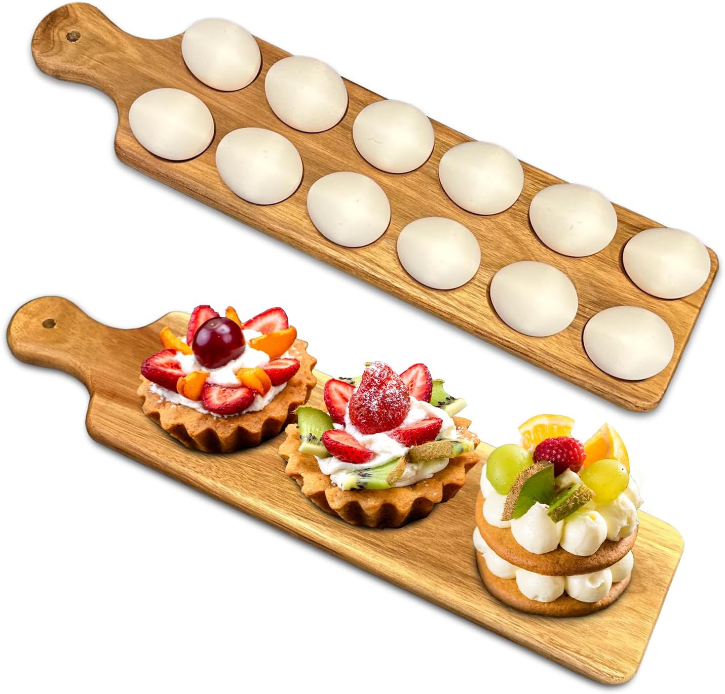 Product image of Mrs. M's Floral Cart Deviled Egg Platter & Charcuterie Board 1