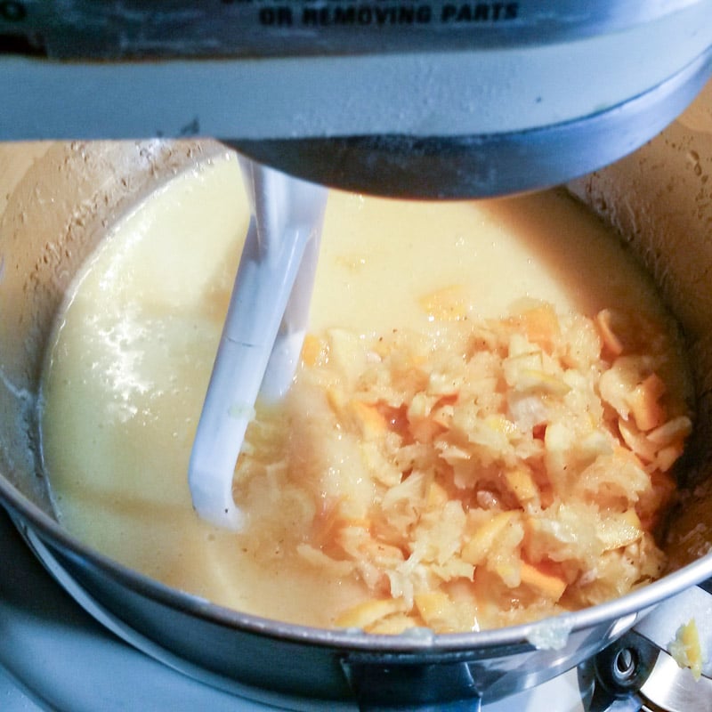 Oranges added to the batter.