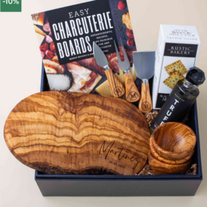 Personalized charcuterie gift box.