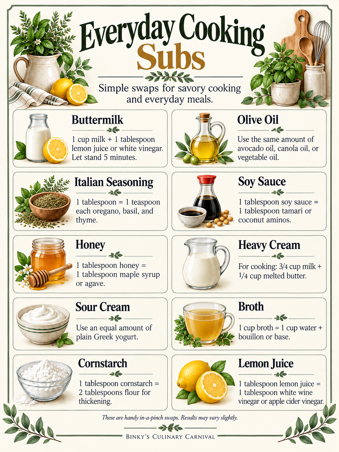 Everyday Cooking subs printable