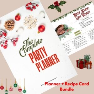 Planner plus recipe card bundle.