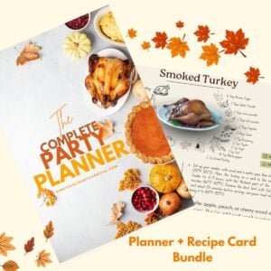 Thanksgiving planner and recipe card bundle